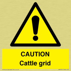 CAUTION Cattle grid